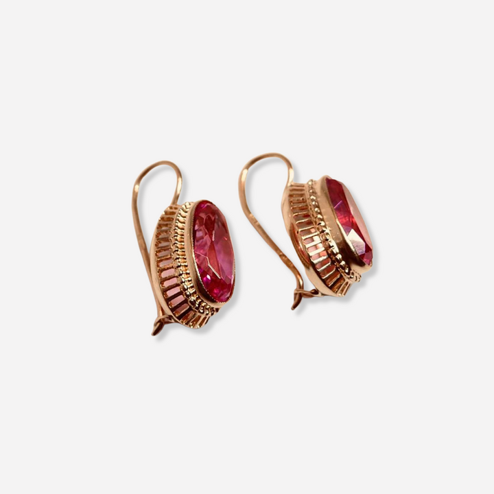 Rosa | Vintage Crystal Rose Gold Earrings