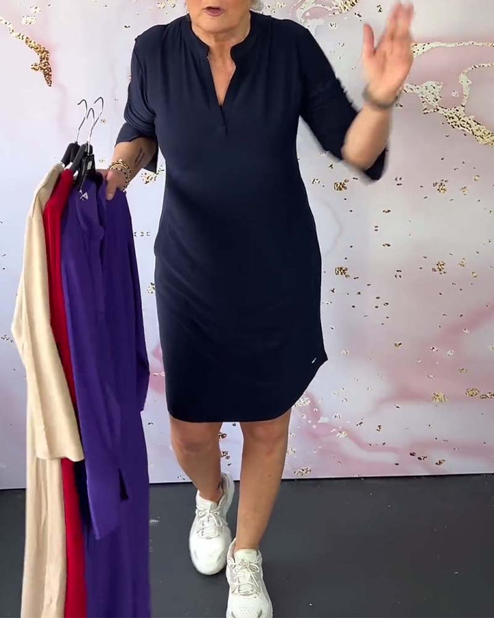 Elise™ | Elegant V-Neck Dress