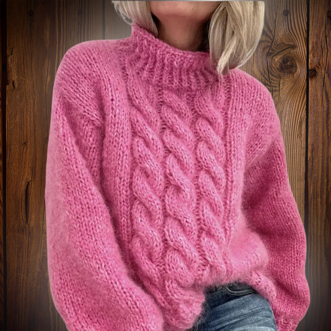 Elena - Jacquard Cozy Turtleneck Sweater