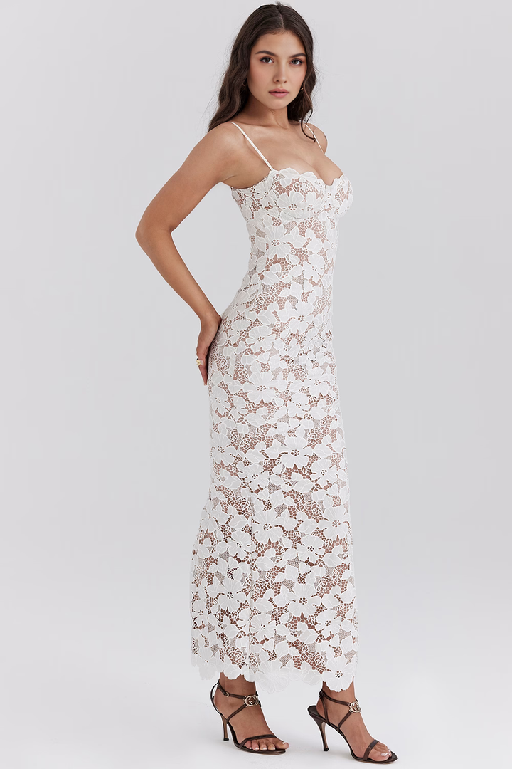 EVANGELINE - Embroidered Maxi Dress