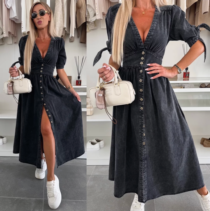 Ivanna | Strålende Denim Kjole