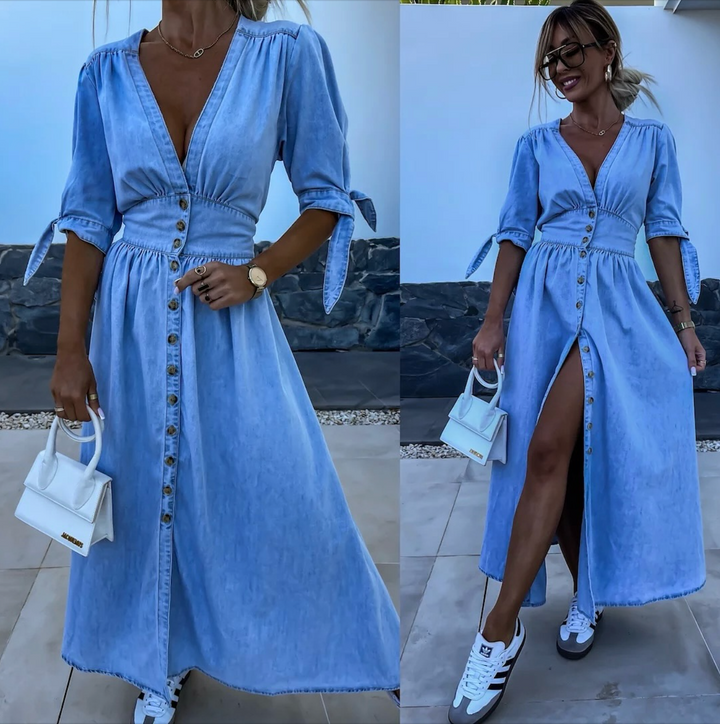 Ivanna | Strålende Denim Kjole