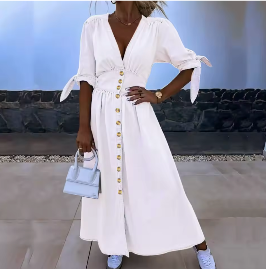 Ivanna | Strålende Denim Kjole