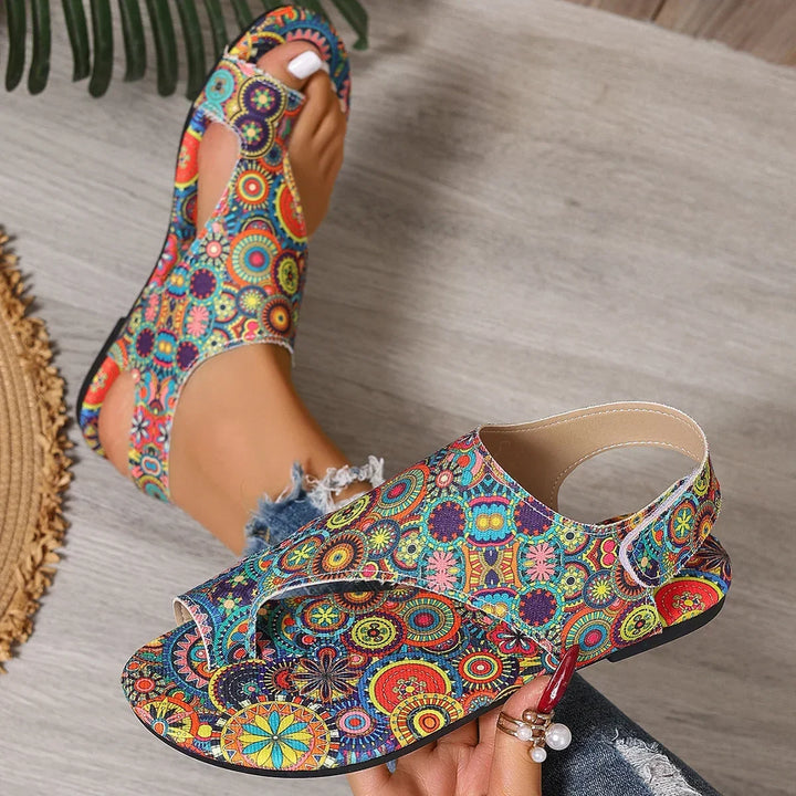 Luna | Bohemian Roman Flat Sandal
