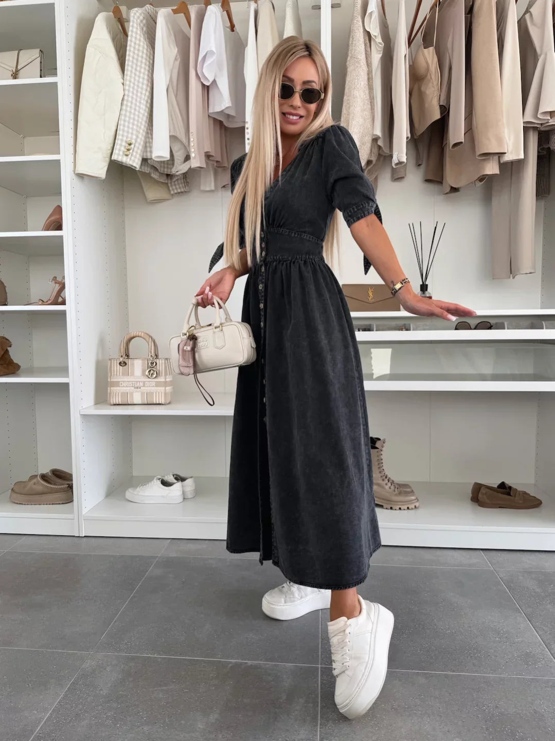 Ivanna | Strålende Denim Kjole