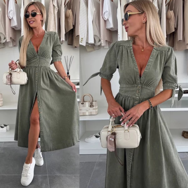 Ivanna | Strålende Denim Kjole